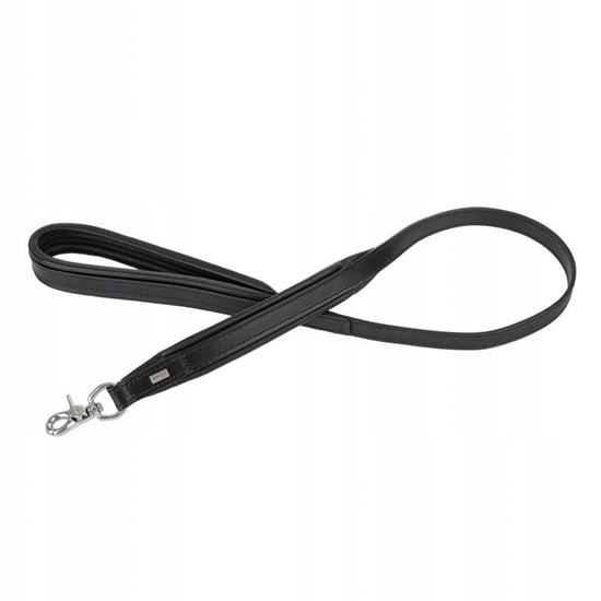 Picture of Smycz skórzana, 20 mm / 100 cm, czarny, przeszywana