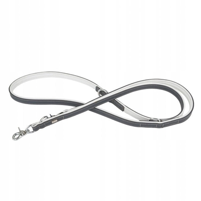 Picture of Smycz skórzana, 20 mm / 200 cm, szary/biay