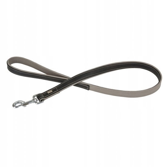 Picture of Smycz skórzana, S: 20 mm / 100 cm, czarna/szara