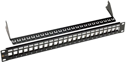 Picture of Solarix Patch panel 19" 1U 24x slot keystone (SX24M-0-STP-BK-UNI)