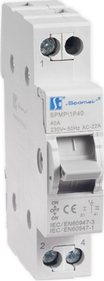 Изображение Spamel Przecznik moduowy wyboru zasilania sieci 1P 40A SPMP/1P40