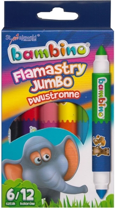 Picture of St. Majewski Flamastry dwustronne 12 kolorw Jumbo Bambino