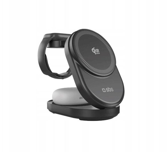 Picture of Stacja adujca SBS Qi2.2 25W indukcyjna 3w1 skadana z certyfikatem MFI - czarna