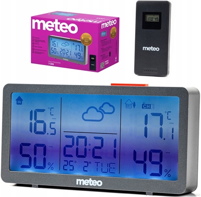 Picture of Stacja pogodowa pogody METEO Higrometr Pogodynka Termometr Zegar SP203