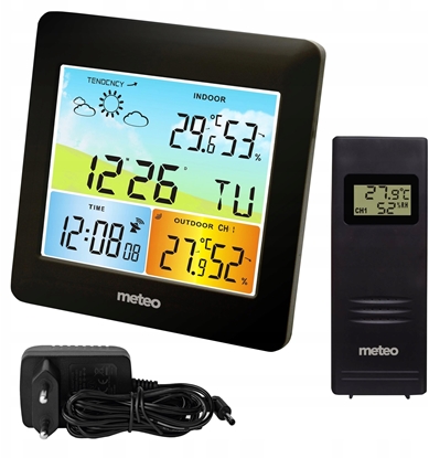 Picture of STACJA POGODOWA Z DCF METEO SP202 Z POGODYNKA ORAZ CZUJNIKIEM ZEWNTRZNYM