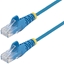 Picture of StarTech STARTECH.COM 25cm Niebieski Slim kabel sieciowy CAT6 100W PoE Snagless RJ45 LSZH 28AWG Czysta mied kabel patchowy-Ethernet