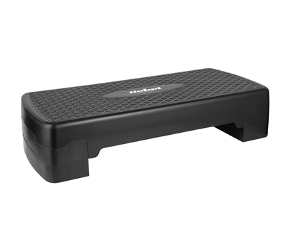 Picture of Stepa platforma aerobikai un fitnesa vingrinājumiem, 2 līmeņi, 68 cm, melni, REBEL ACTIVE