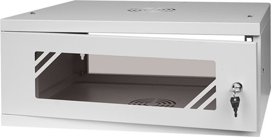 Picture of Szafa Lexi-NET LEXI-Net 19" nástnný rozvad Basic 4U 520x450, sklenné dvee, bez zad, rozloený, edý