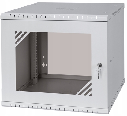 Picture of Szafa Lexi-NET LEXI-Net 19" szafka cienna Basic 9U 525x450 szklane drzwi bez tyu rozoony szary