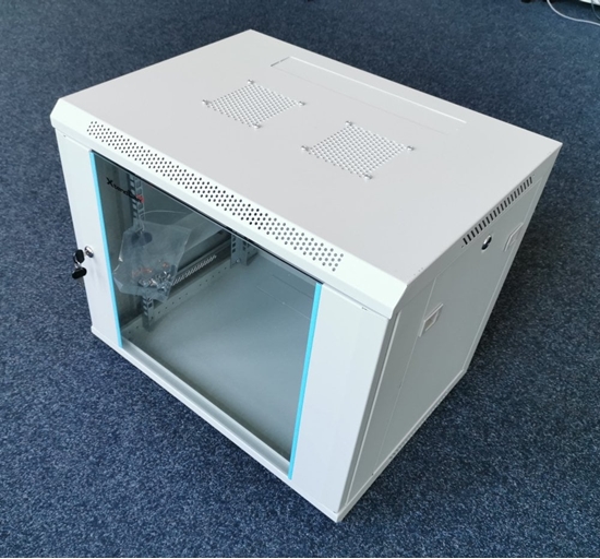 Picture of Szafa XtendLan 19" szafa rackowa 9U 600x450, nosno 60 kg, szklane drzwi, spawany, szary