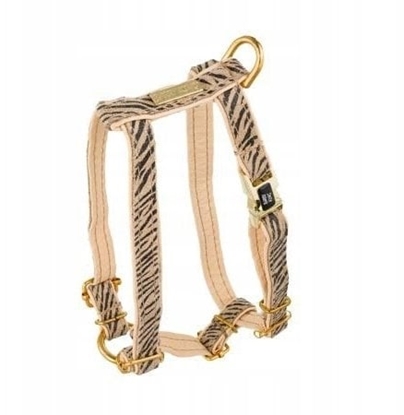 Attēls no Szelki dla psa, Wild Tiger, beowe, skórzane mosidz, M 16mm/ob. szyi 30-50cm ob. klatki 40-70cm