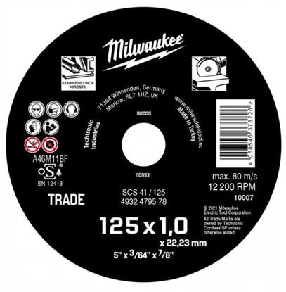 Attēls no Abrazīvais griešanas disks Milwaukee 4932479579; 230x22,2 mm