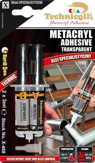 Изображение Technicqll Klej metakrylowy 2x3ml - X-468