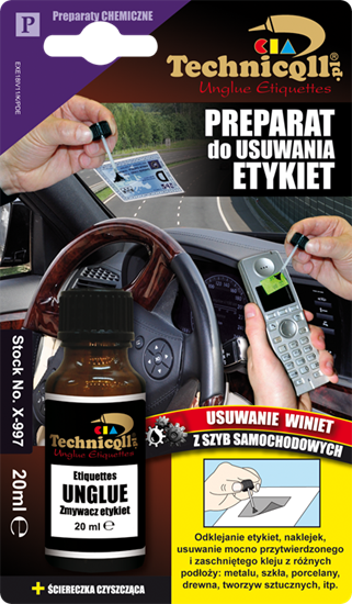 Изображение Technicqll Preparat do usuwania etykiet 20ml na blistrze P-997
