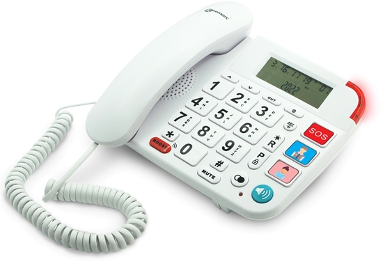 Picture of Telefon stacjonarny Walther Geemarc DALLAS 20 telefon z duymi przyciskami biay