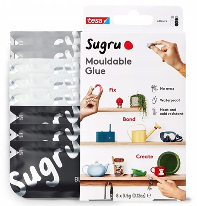 Изображение Tesa tesa Sugru klej uniwersalny 8Stk czarny/biay/szary
