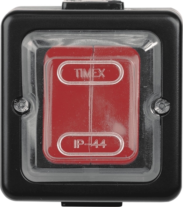 Picture of Timex LOFT cznik pojedynczy IP44 czarny, czerwony ogumowany klawisz (WNT-1J CZA-CZE)
