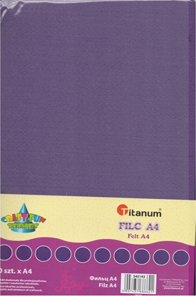 Attēls no Titanum Filc A4 Fiolet. 10 sztuk. 345143