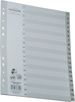 Attēls no Titanum Przekadka numeryczna Titanum A4 szary 20 (IN20)