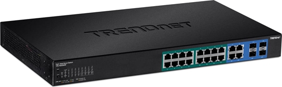 Изображение Trendnet 20-port Gigabit Web Smart POE+ Switch w/ 2 SFP