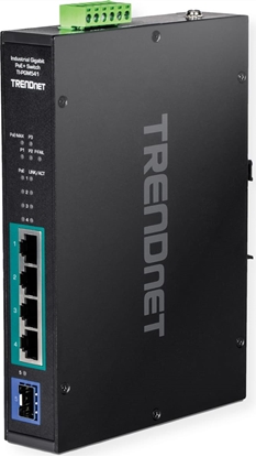 Attēls no Trendnet 5-port Indust. Gbit PoE+ DIN-Rail Switch -20/+65°C