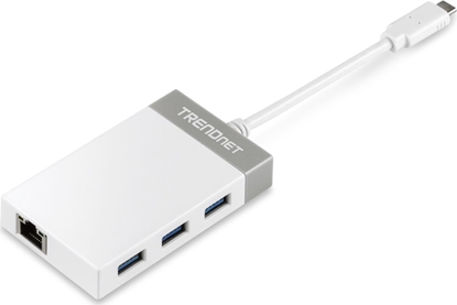 Attēls no HUB USB TRENDnet 1x RJ-45  + 3x USB-A 3.0 (TUC-ETGH3)