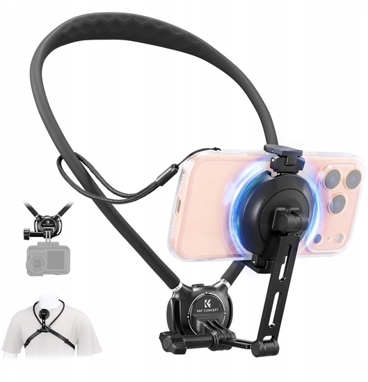 Picture of Uchwyt Mocowanie Na Szyj Pov Magnes Magsafe Do Telefonu Iphone + Do Gopro / Kf15.0016