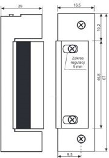 Picture of ucznik Elektrozaczep symetryczny NC podstawowy 1410-12AC/DC (19814-1201)