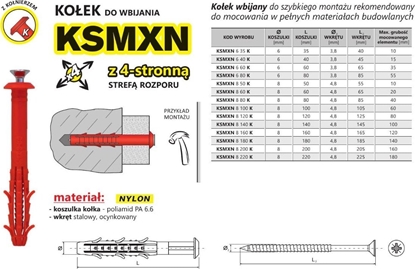 Attēls no UN KOÅEK SZYBKI MONTAÅ» Z KOÅNIERZEM KSMXN 6*60MM