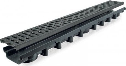 Picture of UN SYSTEM 1000*63 KANAÅ Z KRATÄ PP LINE A15 CZARNY