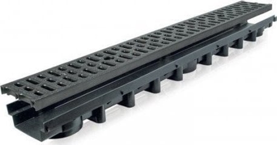 Picture of UN SYSTEM 1000*63 KANAÅ Z KRATÄ PP LINE A15 CZARNY