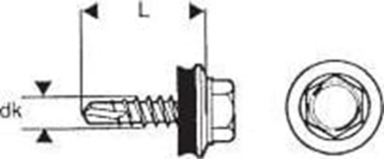 Picture of Unimet WKRT SAMOWIERTNY 4.8*35MM RAL 6020