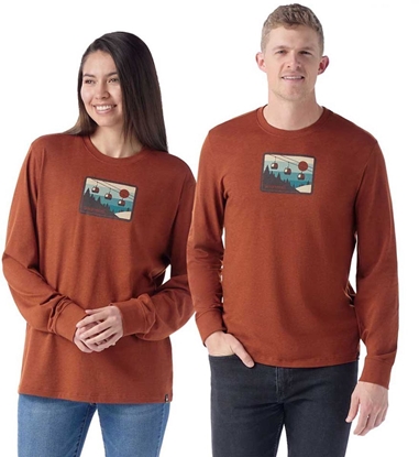 Attēls no U'S Gondola Ride Graphic Long Sleeve Tee, L87 | pecan brown, S