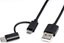 Picture of USB 2.0  kabelis microB  M -TypeC M,  OTG, melns, 1.0m