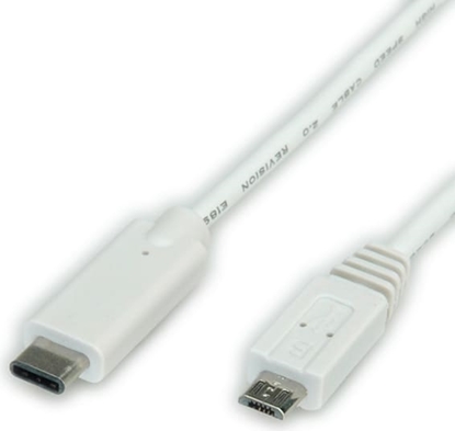 Picture of USB 2.0 kabelis TypeC - microB, M / M, balts, 1.0m, Value