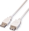 Picture of USB 2.0 pagarin.kabelis A- A , M/F, balts, 0.8m, Value