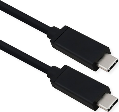 Picture of USB 4 Gen 3 kabelis ar Emark, PD, 20V5A, C-C, M / M, 40Gbit/s, melns, 50cm, Roline