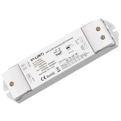 Изображение V1-L(WT) nuolatins tampos valdiklis 12-48V, 1x15A, Push-Dimm, Tuya, Wi-Fi
