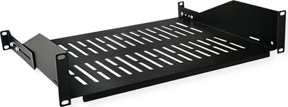 Attēls no Value 19"-Fixed Shelf, 485 x 350mm, 2U, max. 25kg, black