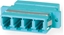 Attēls no Value Fibre Optic Adapter LC quadruple, OM3, PB