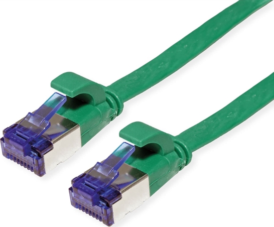 Picture of Value FTP Patch Cord, Cat.6A (Class EA), extra-flat, green, 3 m