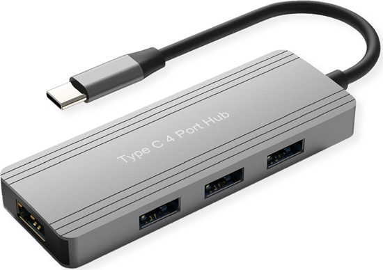 Picture of Value USB 3.2 Gen 1 Hub, 4 Ports, Type-C Connection Cable