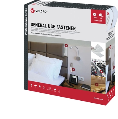 Picture of Velcro ® General Use Fastener 25m Hakenband 25m Flauschband, Haken & Flausch 20mm weiß
