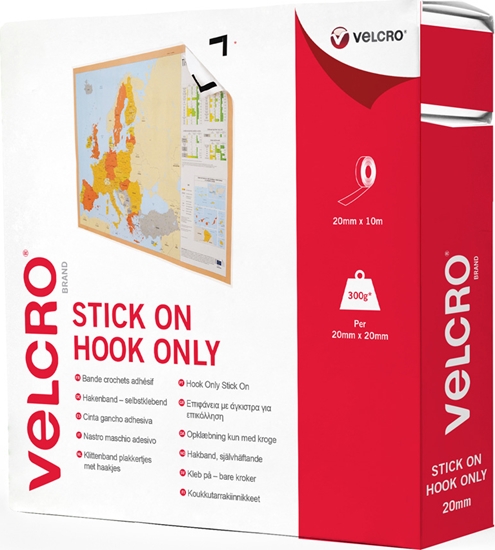 Picture of Velcro ® Klettband Selbstklebend Nur Haken 20mm x 10m Weiß
