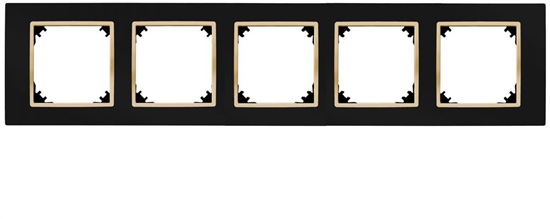 Изображение VESTRA ramka piciokrotna IP20 czarny/zoty 3875-47