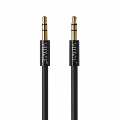 Picture of Vidvie AL1105W Premium AUX Cable 3.5 mm -> 3.5 mm 1.5 m Black