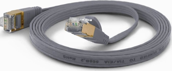 Изображение Wantec Wantec flates CAT6A FTP Patch Cable - 0,5 m - Cat6a - F/UTP (FTP) - RJ- 45 - RJ- 45 - gray (7074)