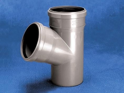 Picture of Wavin Trójnik sanitarny HT 110x110x110mm 88° popielaty 3060422408