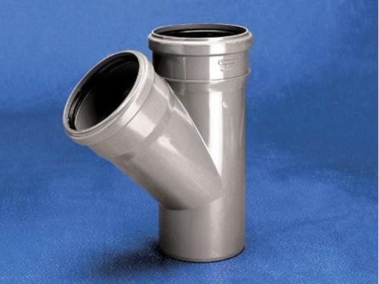 Picture of Wavin Trójnik sanitarny HT 75x75x75mm 45° popielaty 3060421804