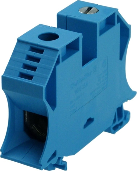 Изображение Weidmuller WDU 35N BL 35 mm Przelotowa rzdowa listwa zaciskowa zcze rubowe 500V 125A niebieska 1040480000 Weidmller 3834